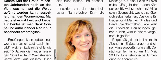 LaLita in der Lebenslust der Leipziger Volkszeitung im Mai 2014